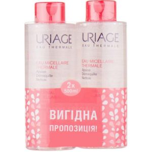 Набор Вода Uriage Мицеллярная термальная для чувствительной кожи 2х500 мл