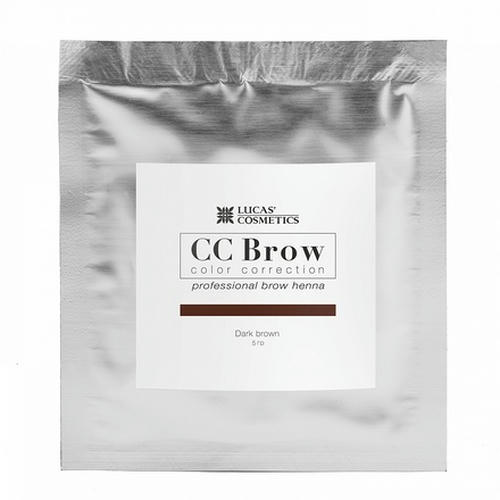 Lucas' Cosmetics, Хна для бровей CC Brow, темно-коричневая, в саше, 5 г