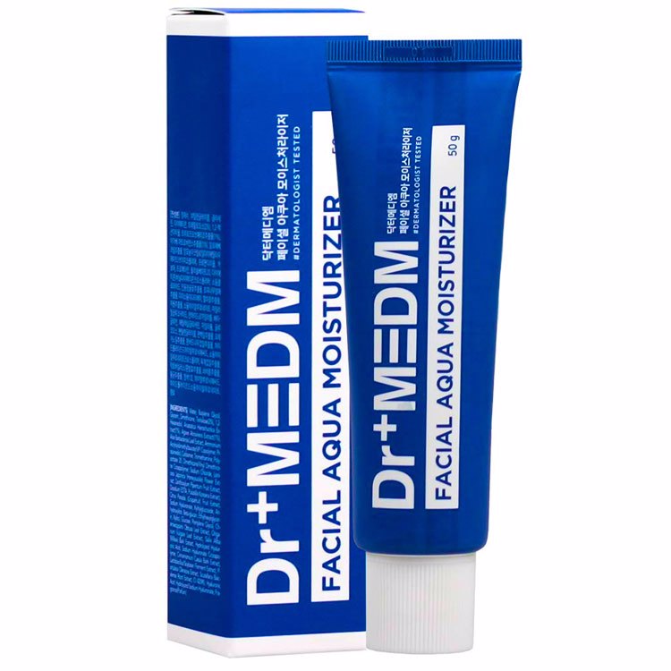 DR+MEDM FACIAL AQUA MOISTURIZER (50gr), Увлажняющий и успокаивающий гель-крем для жирной кожи (50гр)