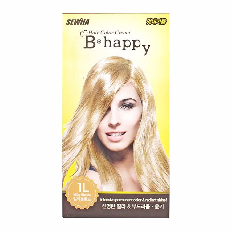 SEWHA B-HAPPY MILKY BLONDE (1L) (40gr+80ml), Краска для волос #Молочно-русый (40гр+80мл)