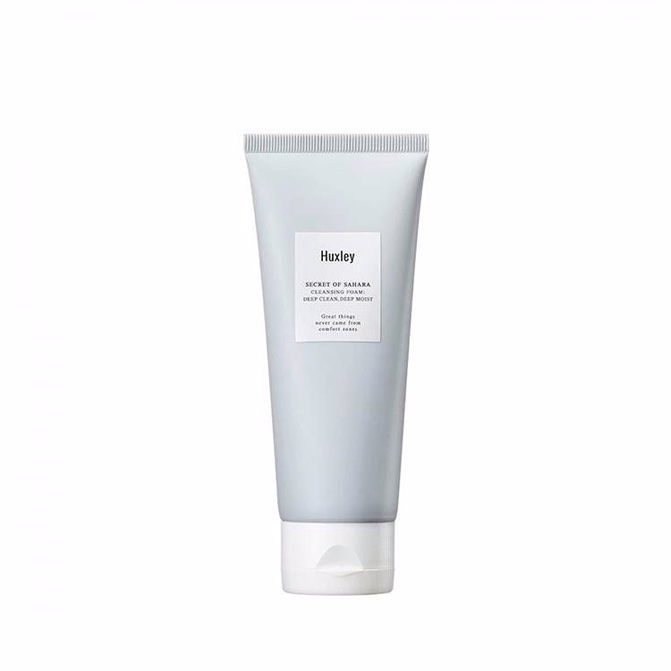HUXLEY SECRET OF SAHARA CLEANSING FOAM DEEP CLEAN DEEP MOIST 100ml, Увлажняющая пенка для лица с экстрактом кактуса опунции