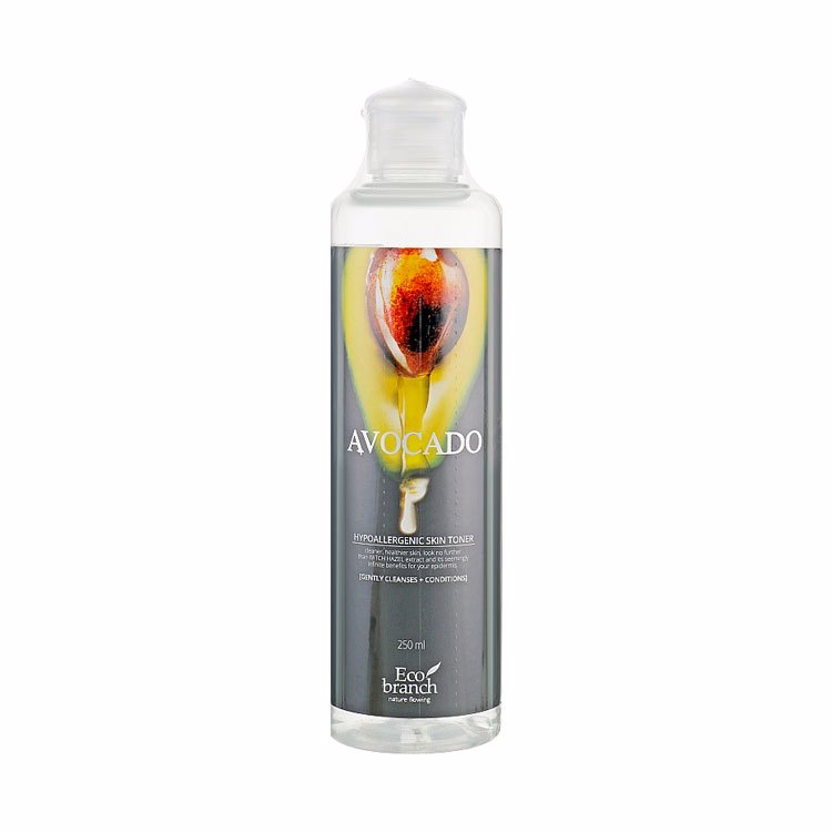 ECO BRANCH AVOCADO HYPOALLERGENIC SKIN TONER (250ml), Тонер для лица с экстрактом авокадо (250мл)