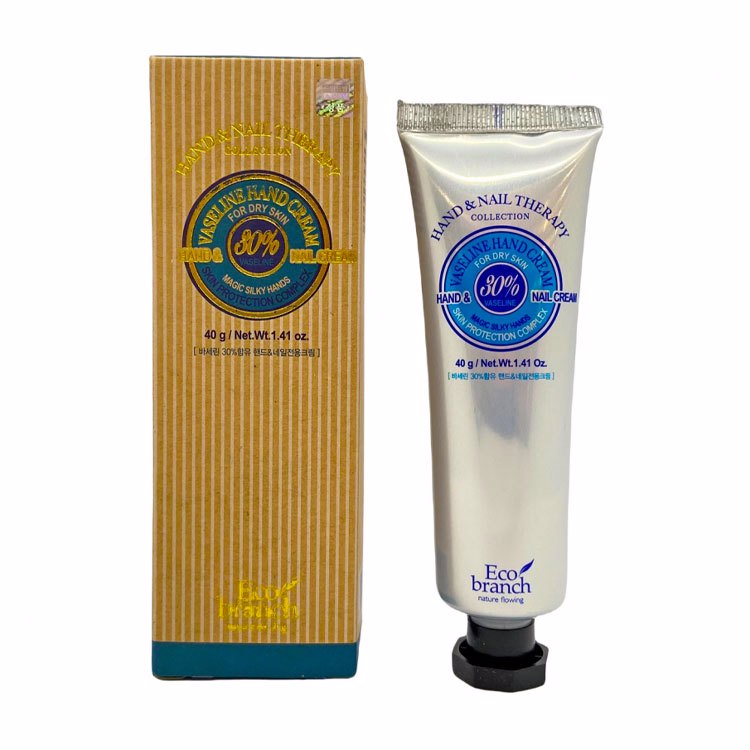 ECO BRANCH HAND CREAM AND NAIL THERAPY VASELINE (40gr), Крем для рук и ногтей с вазелином (40гр)