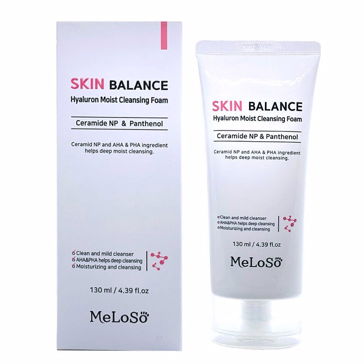 DR.MELOSO SKIN BALANCE HYALURON MOIST CLEANSING FOAM (130ml), Очищающая и увлажняющая пенка c 6 видами гиалурона (130мл)