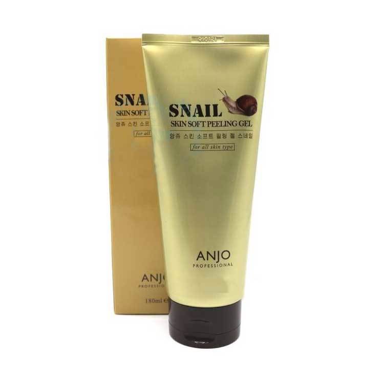 ANJO PROFESSIONAL SNAIL SKIN SOFT PEELING GEL (180ml), Профессиональный пилинг для лица с муцином улитки (180мл)