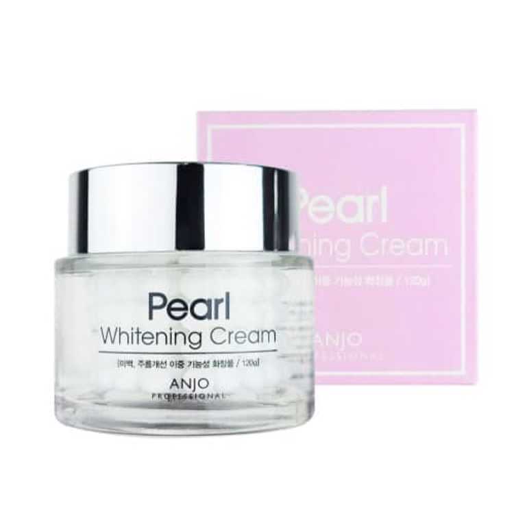 ANJO PROFESSIONAL PEARL WHITENING CREAM 120ml, Осветляющий крем для лица с жемчугом