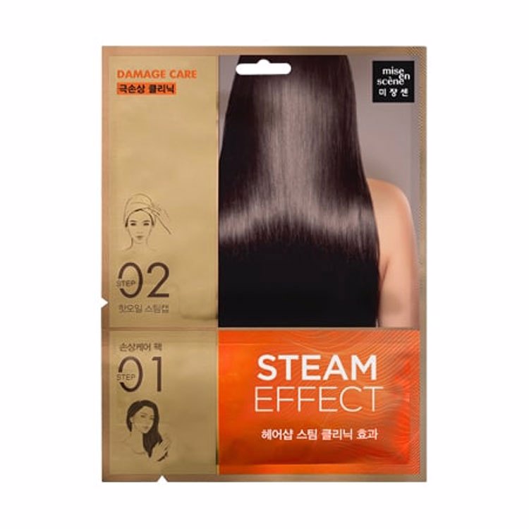 MISE EN SCENE DAMAGE CARE STEAM HAIR MASK PACK (15ml), Паровая маска для поврежденных волос (15мл)