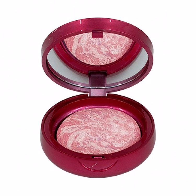 UNEEDCOLOR AURA MARBLE BLUSHER #04 PINK SHAKE (1pcs), Румяна с шиммером #04 Розовый коктейль (1шт)