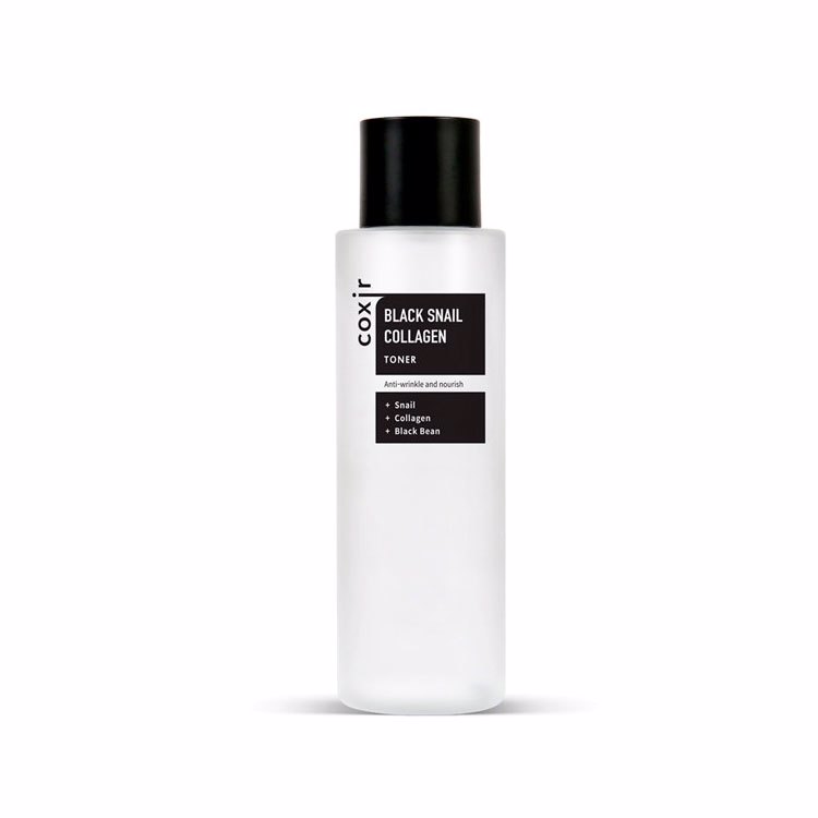 COXIR BLACK SNAIL COLLAGEN TONER 150ml, Антивозрастной тонер для лица