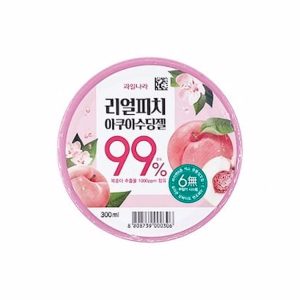 WELCOS REAL PEACH AQUA SOOTHING GEL (300ml), Успокаивающий персиковый гель (300мл)