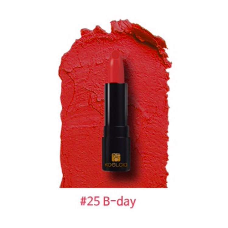 KOELCIA SMOOTH LIPSTICK #25 B-DAY (3.5gr), Гладкая губная помада #25 День рождения (3.5гр)