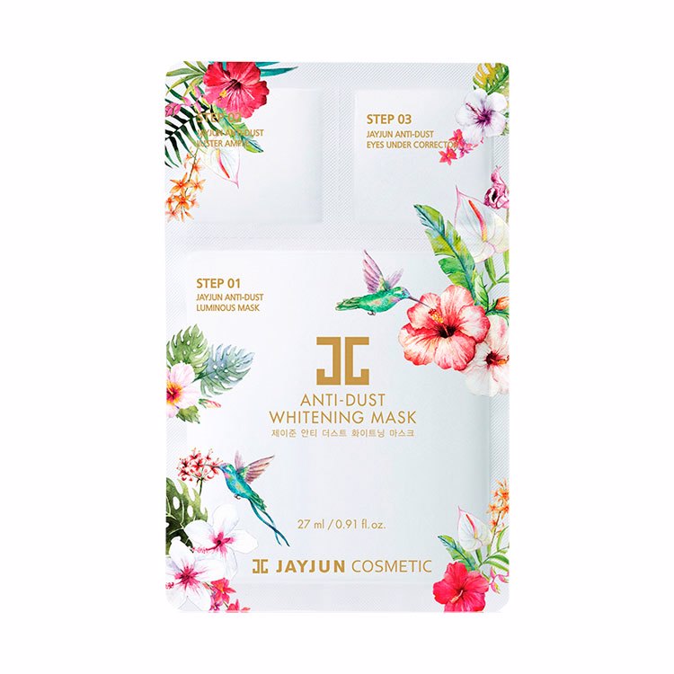 JAYJUN ANTI-DUST WHITENING MASK 3 STEPS (10ea), Детокс-комплекс для сияния кожи (10шт)
