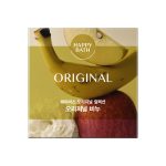 HAPPY BATH ORIGINAL BAR SOAP WITH APPLE AND BANANA FRUITY WATER №046 (90gr*4ea), Оригинальное мыло с бананом и яблоком №046 (90гр*4шт)