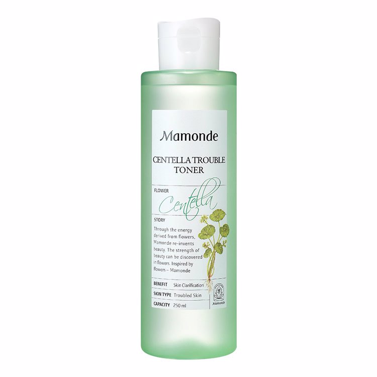 MAMONDE CENTELLA TROUBLE TONER (250ml), Успокаивающий тонер с экстрактом Центеллы Азиаткой (250мл)