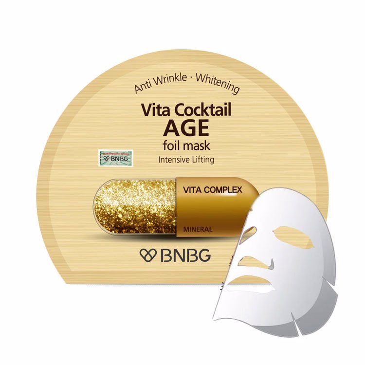 BANOBAGI BNBG VITA COCKTAIL AGE FOIL MASK (30ml*10ea), Лифтинг-маска фольгированная с витаминами (30мл*10шт)