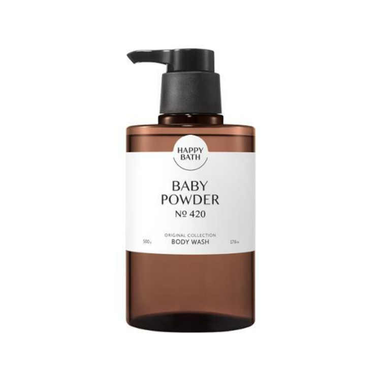 HAPPY BATH ORIGINAL COLLECTION BODY WASH BABY POWDER №420 (500gr), Оригинальная коллекция гель для душа с ароматом детской присыпки (500гр)