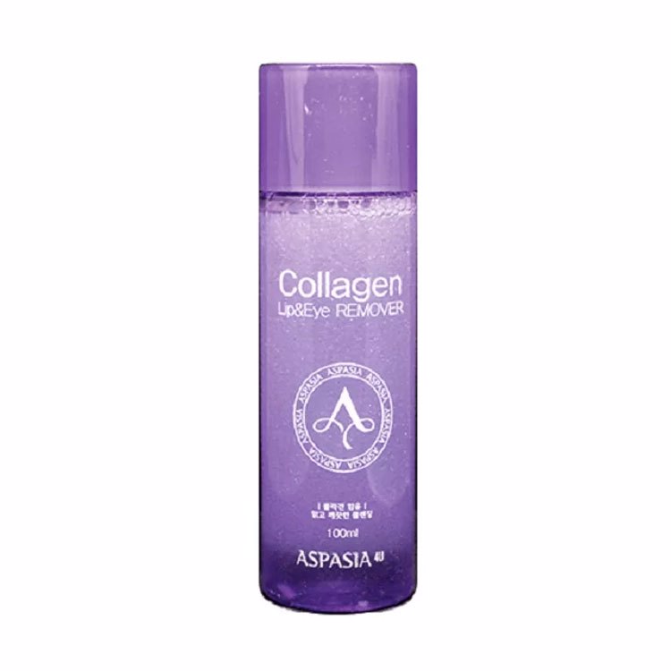 ASPASIA COLLAGEN LIP & EYE REMOVER 100ml, Двухфазная жидкость для снятия макияжа
