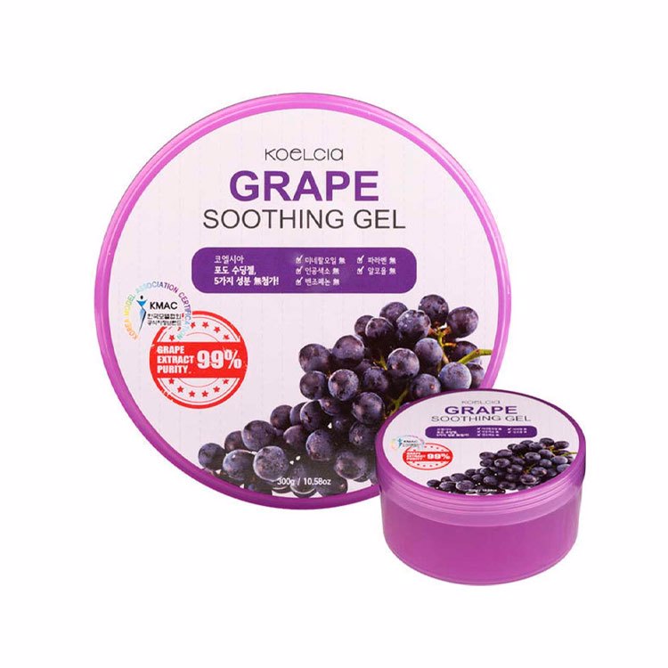 KOELCIA GRAPE SOOTHING GEL 99% (300gr), Увлажняющий гель с эстрактом винограда (300гр)