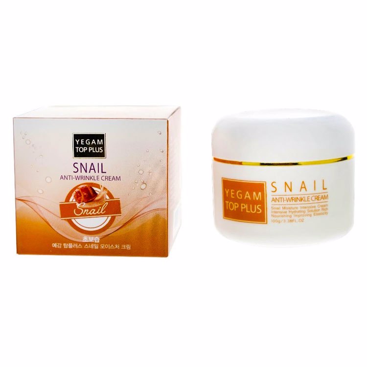 YE GAM TOP PLUS ANTI-WRINKLE CREAM SNAIL (100g), Антивозрастной крем с улиточным муцином (100г)