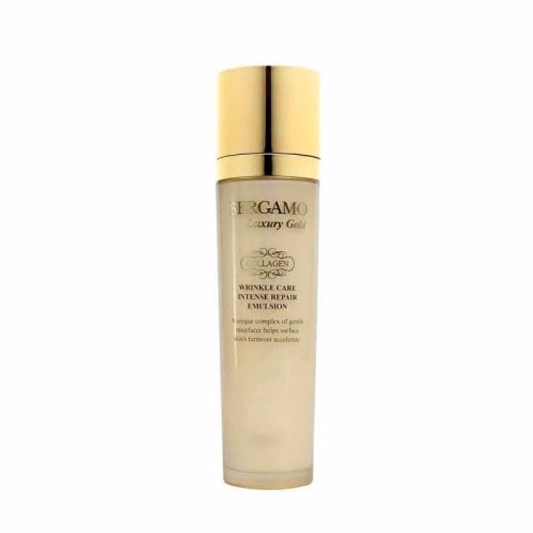 BERGAMO LUXURY GOLD COLLAGEN AMPOULE EMULSION (150ml), Коллагеновая эмульсия с экстрактом золота (150мл)