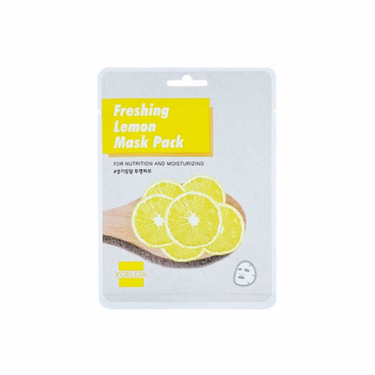 KOELCIA FRESHING LEMON MASK PACK 10ea*23ml, Освежающая тканевая маска с экстрактом лимона