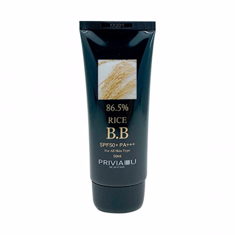 PRIVIA 86.5% RICE B.B SPF50+PA+++ (50ml), ББ крем с экстрактом риса (50мл)