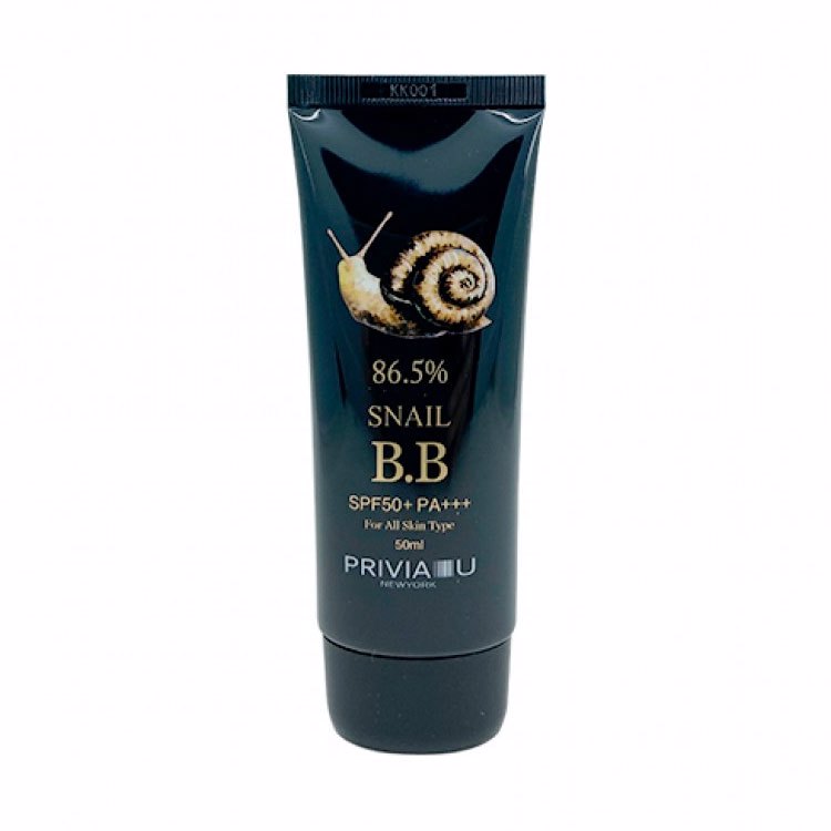 PRIVIA 86.5% SNAIL B.B SPF50+PA+++ (50ml), ББ крем с муцином улитки (50мл)