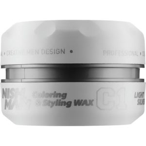 Nishman C1 Light Silver Hair Premium Coloring Wax, Тонирующий крем-воск на водной основе сильной фиксации, 150ml