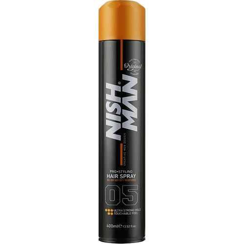 Nishman Hair Spray Ultra Strong №05, Лак для волос ультрафиксации, 400ml