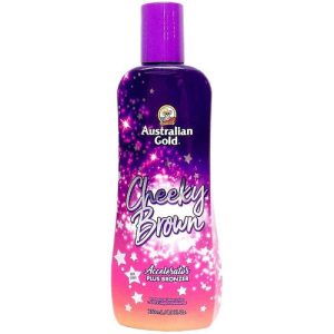 Australian Gold Cheeky Brown Accelerator Plus Bronzer Lotion, Лосьон для загара в солярии с бронзатором