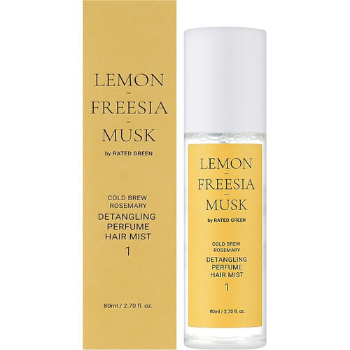 Rated Green Cold Brew Rosemary Detangling Perfume Hair Mist 1, Парфюмированный мист для волос "Лимон-Фрезия-Мускус" — изображение 2