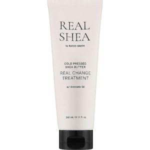 Rated Green Real Shea Cold Pressed Shea Butter Real Change Treatment, Увлажняющий лосьон для волос с маслом ши