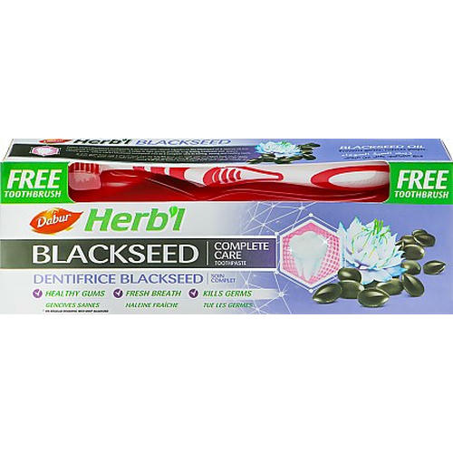 Набор "Черный тмин", красный, Dabur Herb`l (toothbrush/1шт + toothpaste/150g)