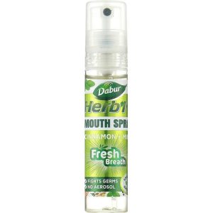 Спрей для полости рта, Dabur Herb'l Plus Fresh Breath Cinnamon+Mint Mouth Spray