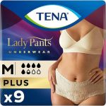 Tena, Урологические трусы для женщин Lady Pants Plus M, кремовые, 9 шт.