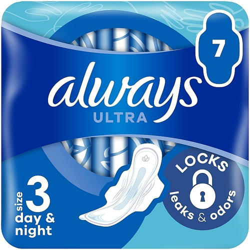 Always Ultra Night Instant Dry Protection, Гигиенические прокладки, 7 шт.