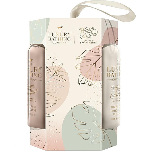 Набор, Grace Cole The Luxury Bathing Warm Vanilla Set (sh/gel/100ml + b/lot/100ml + sponge)