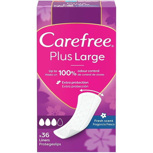 Carefree Plus Large Fresh Scent, Ежедневные гигиенические прокладки, 36 шт.
