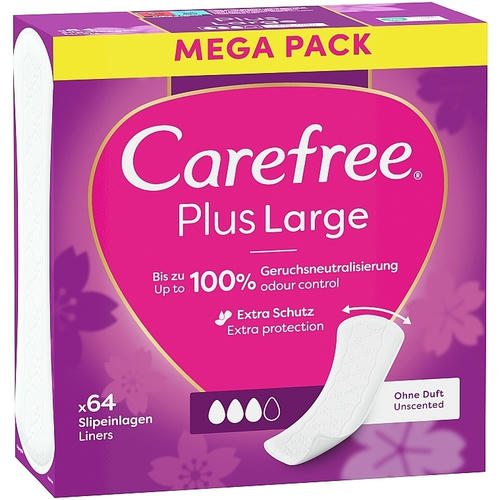Carefree Plus Large Light Scent, Ежедневные гигиенические прокладки с легким ароматом, 64 шт — изображение 2