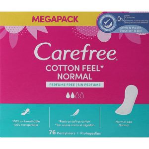 Carefree Normal Cotton, Гигиенические ежедневные прокладки, 76шт