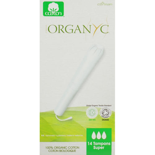 Corman Organyc Internal Super, Тампоны из органического хлопка с аппликатором, 14 шт
