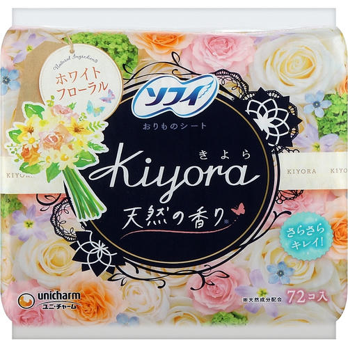 Sofy Hadaomoi Kiyora Happy Floral, Ежедневные гигиенические прокладки, 72 шт.