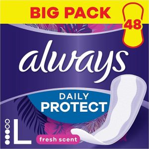 Always Daily Protect Fresh Scent Long, Ежедневные гигиенические прокладки, 48 шт