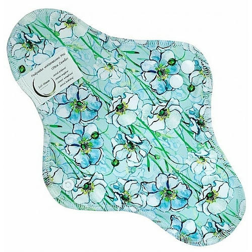 Soft Moon Ultra Comfort Maxi, Многоразовая ежедневная прокладка с хлопком, салатовый пион