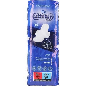 Cashmir Lady Ideal Night Classic Wing, Прокладки гигиенические, 10 шт.