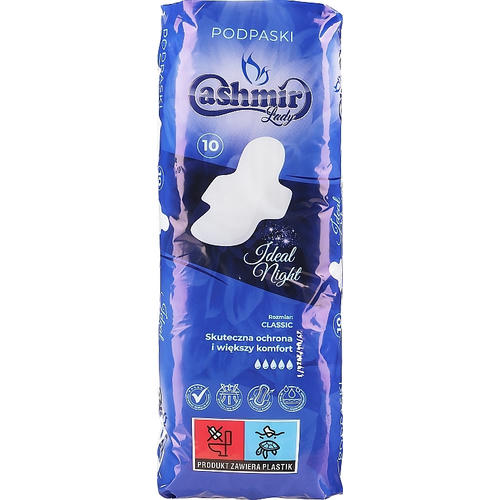 Cashmir Lady Ideal Night Classic Wing, Прокладки гигиенические, 10 шт.
