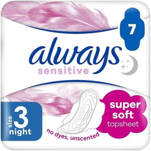 Always Sensitive Ultra Night, Гигиенические прокладки, 7 шт.