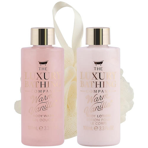 Набор, Grace Cole The Luxury Bathing Warm Vanilla Set (sh/gel/100ml + b/lot/100ml + sponge) — изображение 2