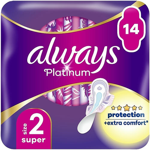 Always Platinum Super Duo, Гигиенические прокладки, 14 шт.