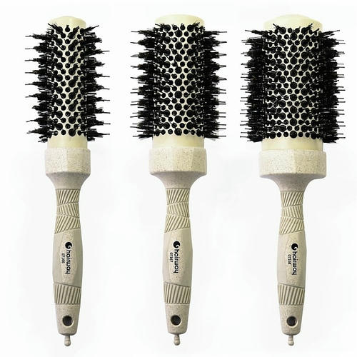 Hairway Organica Eco New, Термобрашинг, бежевый, d 53/93 mm с щетиной кабана